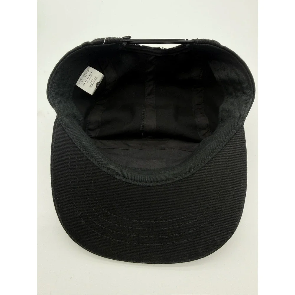 Jack & Winn Kids Dog Print 5 Panel Hat Black White Snapback Cap 2T/3T Medium